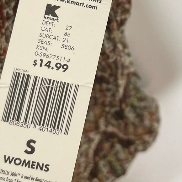 Vintage 90s Y2K Thalia Sodi Babydoll Tank Top Small Brown Floral Bow Deadstock - Picture 9 of 10